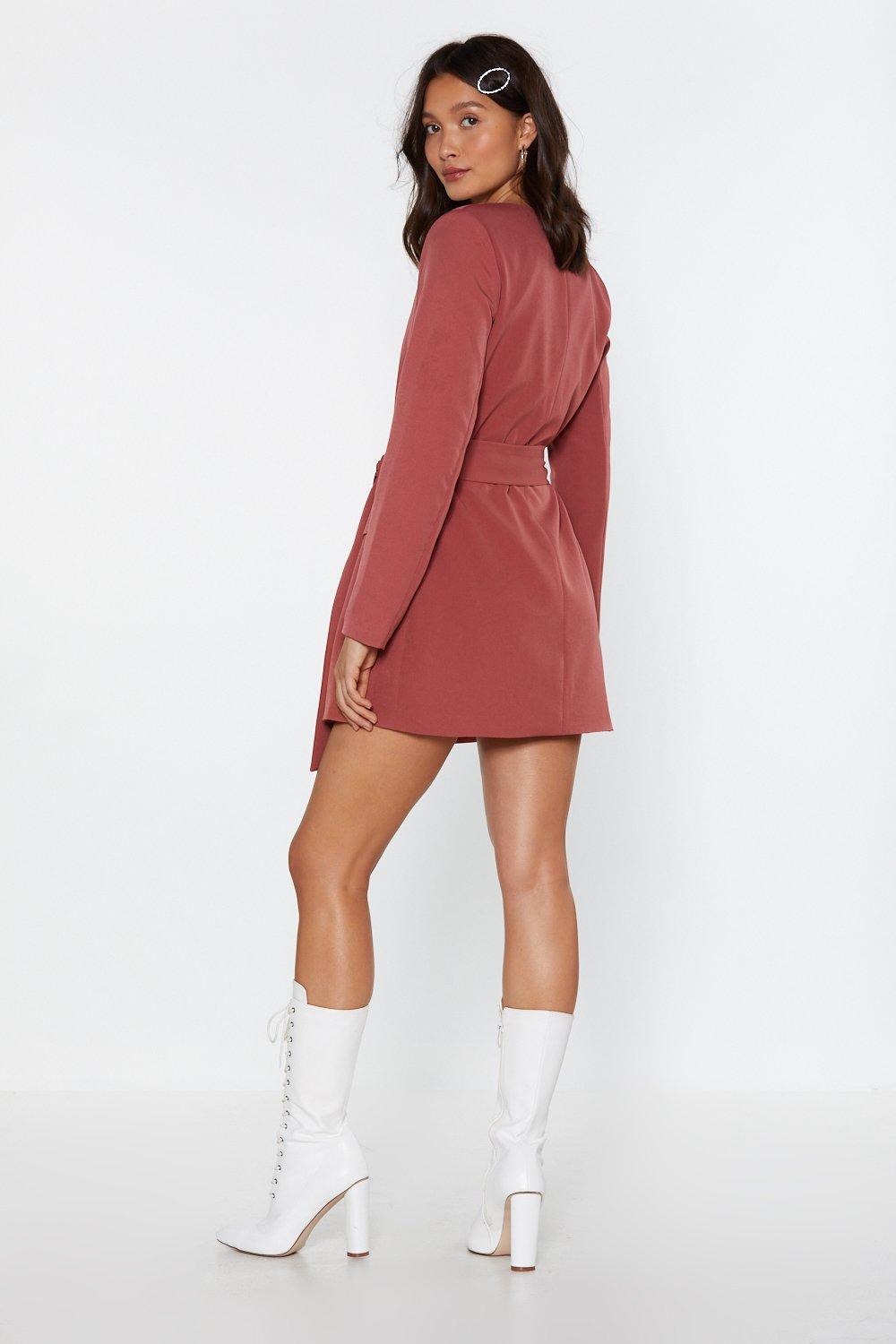 Nasty gal pink blazer dress best sale